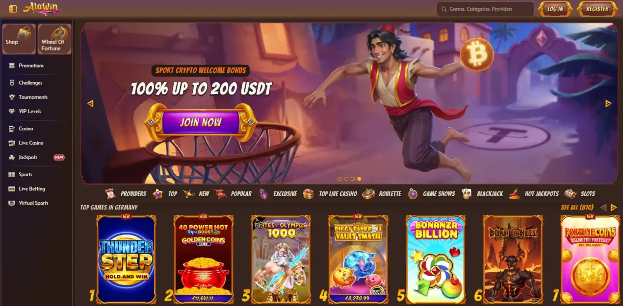 Current Alawin Australia sportsbook navigation showing Sports, Live Betting and Virtual Sports